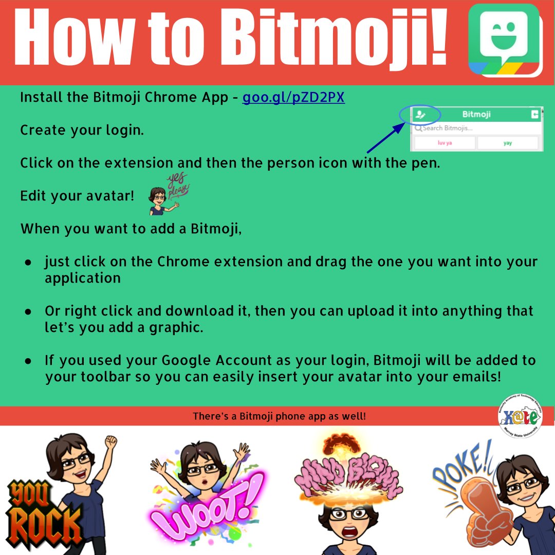 KATE_MSU's tweet photo. Bitmojis are fun for feedback for students.  Can you bitmoji?! #eduKATE #KyGoDigital #edtech #feedback #bitmoji https://t.co/4MAo1S0BoW