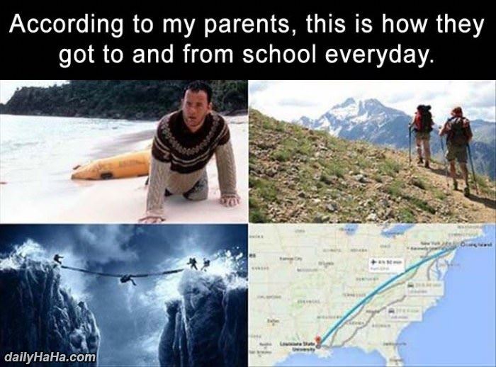 yugomemes_'s tweet photo. #MyParentsDidButIWouldnt take this route to school https://t.co/v26JmzsIIQ