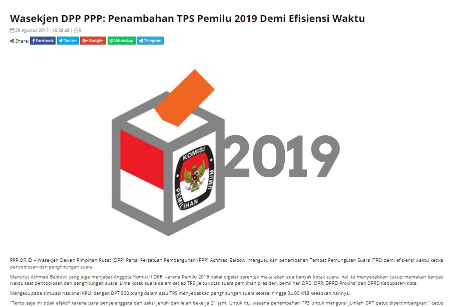 DPP_PPP's tweet photo. Wasekjen DPP PPP @acbaidowi : Penambahan TPS Pemilu 2019 Demi Efisiensi Waktu https://t.co/K5NooqHQvo #PPPBergerak #P3Besar #Romahurmuziy https://t.co/ztI2ifPWMR
