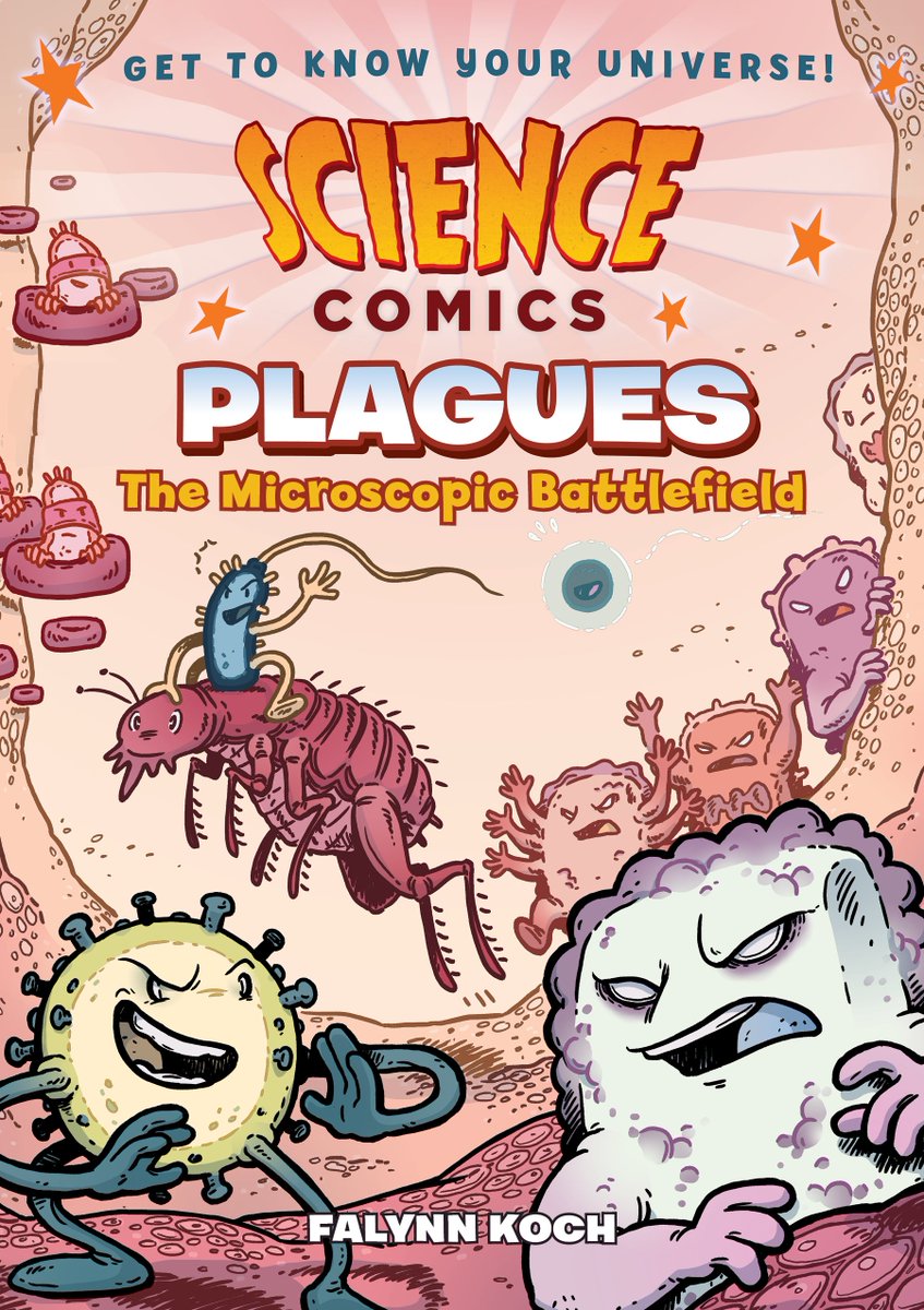 01FirstSecond's tweet photo. Happy Book Birthday to @FalynnK's new graphic novel: SCIENCE COMICS: PLAGUES! This awesome book will explain how and why you get sick. https://t.co/FF8Cg7DtP7