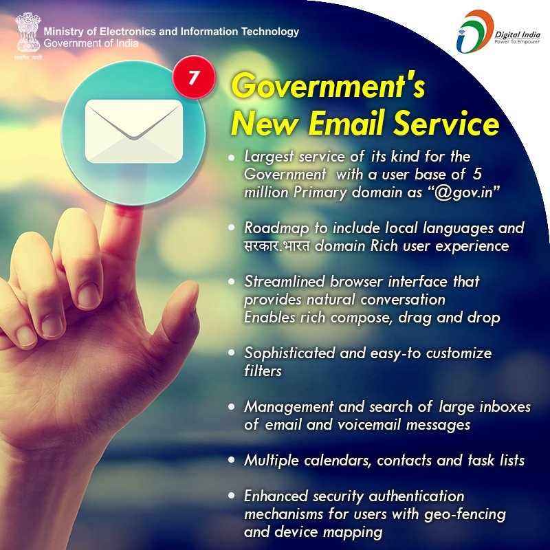 _DigitalIndia's tweet image. Here&apos;s the largest service of its kind for the Government with a user base of 5 million. #DigitalIndia #SecureCyberSpace