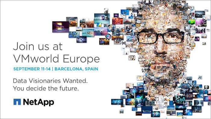NetAppEMEA's tweet photo. .@NetAppEMEA is bringing the Data Fabric to #VMworld 2017! Stop by booth #P307 to learn more: https://t.co/mluAOTrjBJ https://t.co/iy4rStV5jL