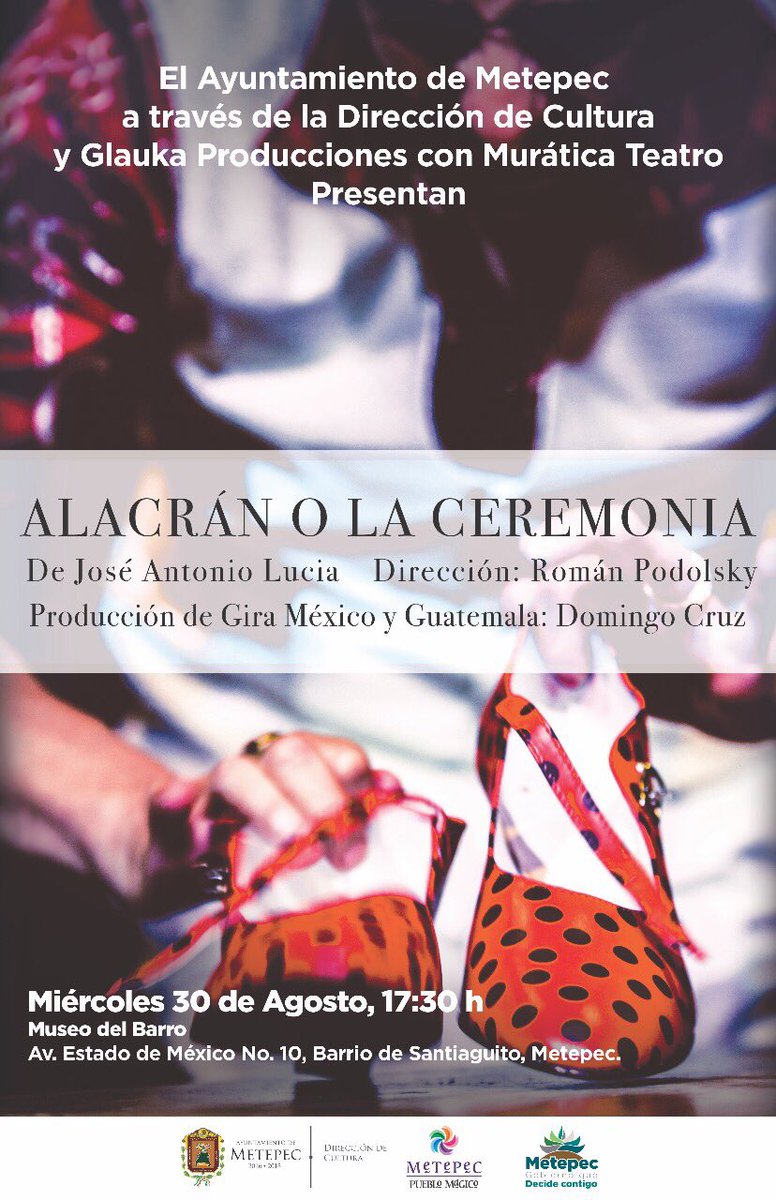 Vía tel. El actor José Antonio Lucia [<a href="/josealucia/">José Antonio Lucia</a>] nos habla de su obra "Alacrán o la ceremonia" en <a href="/ElMuseodelBarro/">Museo del Barro Mete</a>