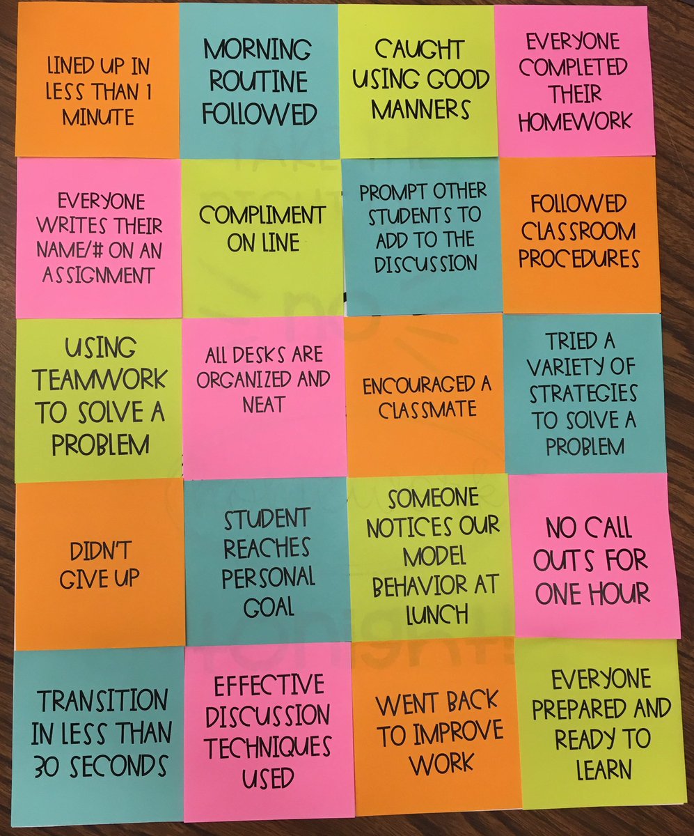 mrs_laforge1's tweet image. Finished this little project! Post-its are removed as class completes each behavior to reveal a secret message! @WoodbrookSchool