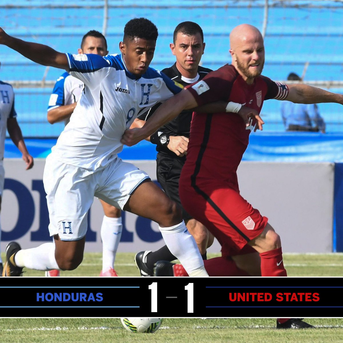 ESPNFC's tweet photo. Bobby Wood nets a late equalizer to save the #USMNT from a disastrous loss!

They remain in third in CONCACAF World Cup qualifying. https://t.co/FbBEKkKLWu