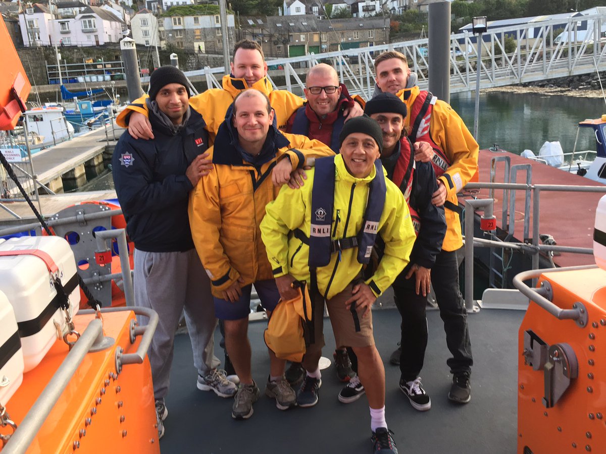 PenzanceCFRS's tweet photo. @LondonFire Fire Fighters enjoying day 1 in Cornwall, thanks @penleelifeboat and for everybody that's made this possible 👍🏼👍🏼 https://t.co/JEN8cwcuYj