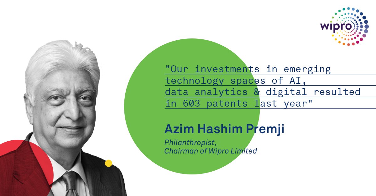 Wipro's tweet photo. “The company has made investments in transforming our offerings to serve the new demand from clients” #WiproChairman. #Digitization https://t.co/bLRqg9Rlem