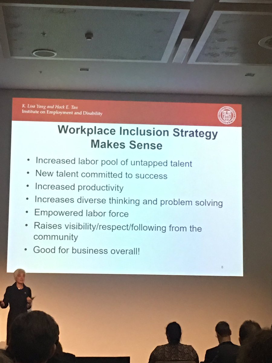 Excellent keynote by Susanne Bruyere, Prof of Disability Studies, Cornell University. #Autism@WorkSummit <a href="/DXC_ANZ/">DXC_ANZ</a>