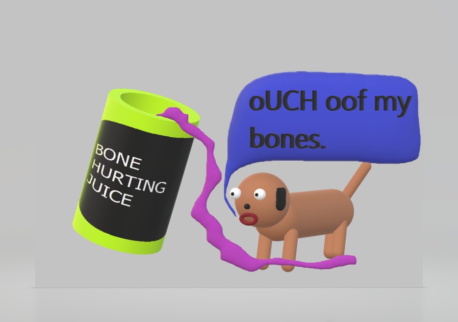 MSPaint3D's tweet photo. Thanks for the submission, @OmgItsPeteyD! Hope your bones feel better, dog! #MSPaint3D #art #paint #bones #whatisthis https://t.co/41ijtN9ed0