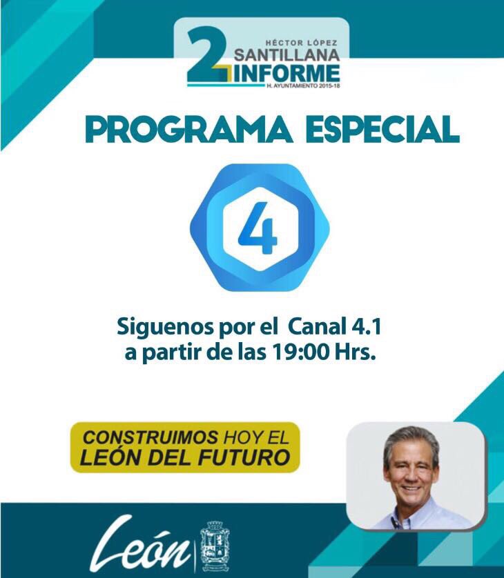 _JorgeCabreraG's tweet photo. No te pierdas hoy en @tv4guanajuato a la 19 hrs. el programa especial del #SegundoInforme con @hlsantillana #Transparentando https://t.co/Z0lQlryElP