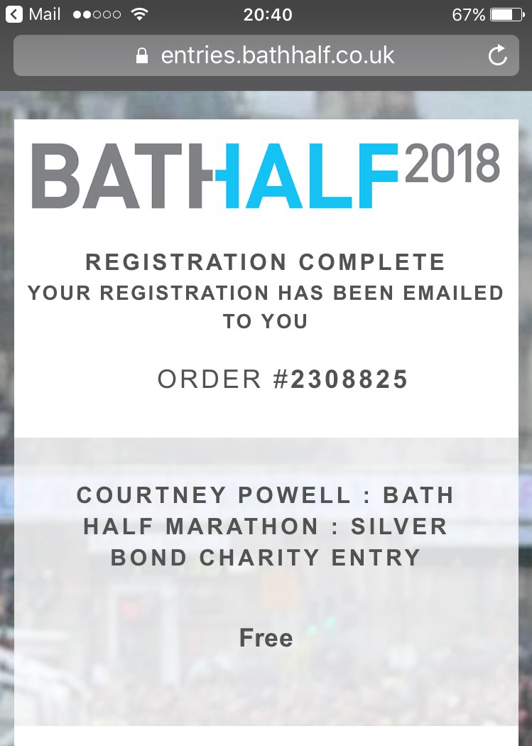 courtpow0's tweet photo. I must be crazy.. that thing I said I'd NEVER do again.. #Bathhalf2018 #peopleagainstpoverty let the training commence.. ๐๐ฝโโ๏ธ https://t.co/oxMcNAIrMd