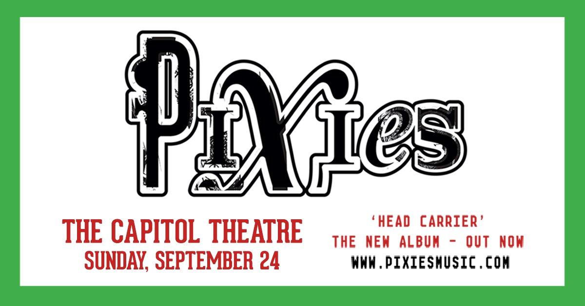 capitoltheatre's tweet photo. It's now or never! @PIXIES at The Cap on 9/24 are selling fast. RT &amp; tag the friends you want to bring to this show! https://t.co/d2z5am41HV https://t.co/aDV4k55ZiM