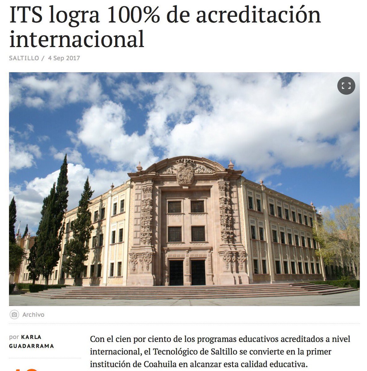 MQuinteroq's tweet photo. Felicitaciones y mi reconocimiento a profesores, estudiantes y directivos del IT Saltillo #TecNM por lograr acreditar ocho carreras con ABET https://t.co/kdgkNyDK5j