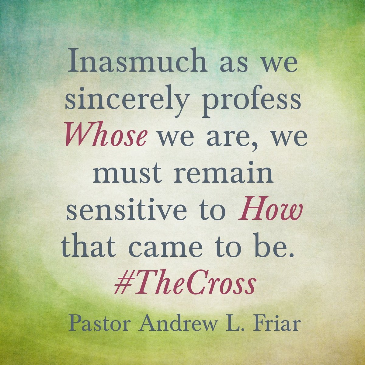 HeartStrongCH's tweet photo. Inasmuch as we sincerely profess whose we are, we must remain sensitive to how that came to be. #TheCross https://t.co/NhZIasgnDR https://t.co/BCKOBJ7j17