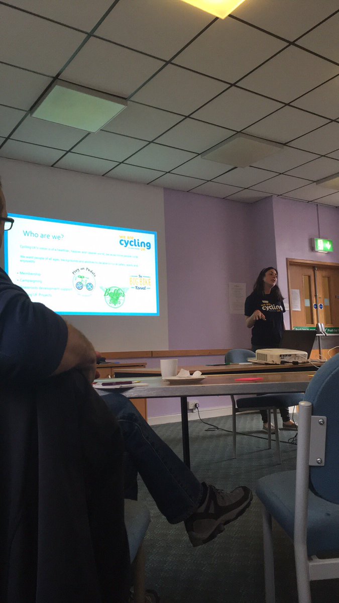 Renfrew_Riding's tweet photo. Thx @CyclingUKScot for hosting inspiring event for  community bike projects ProfessorBalance stole the show! @SustransScot @CyclingScotland https://t.co/dBHewQrVgz