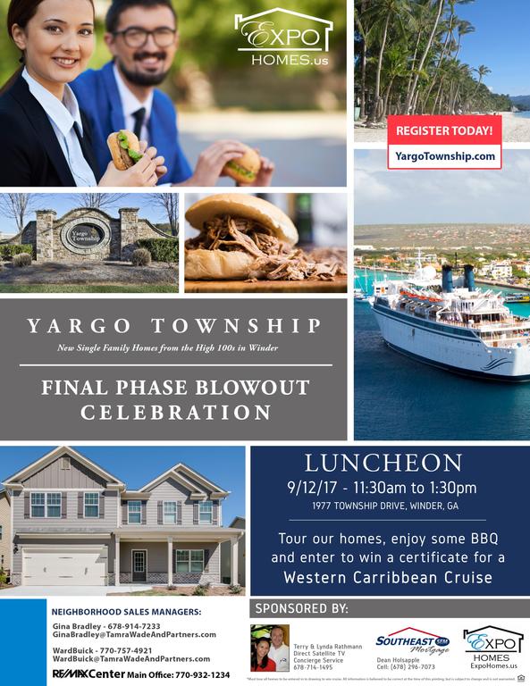 SEMofGA's tweet photo. #JoinUs: #OpenHouse Celebration at Yargo Township, built by #ExpoHomes in #Winder! #SEM #Sponsor #PreferredLender https://t.co/D2tvOmY66y