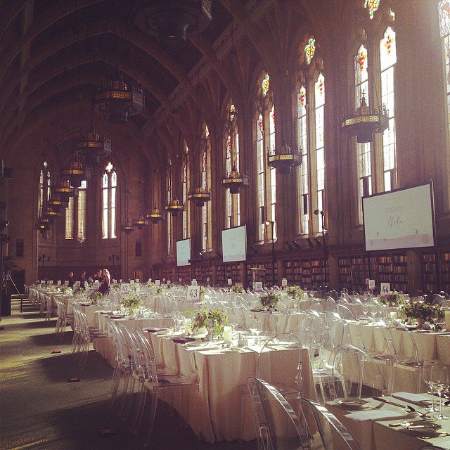 Suzzallo Reading Room decorated for UW Gala in 2014
