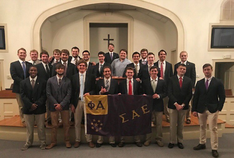 We're proud to have initiated eight new Brothers into membership in ΣΑΕ last night! #ΣΑΕ #GoGreek #ArmstrongState