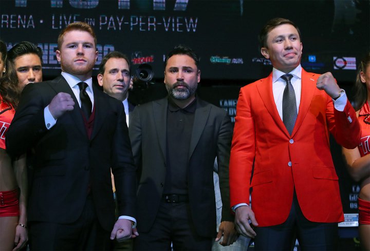 boxingscene's tweet photo. De La Hoya: Canelo-GGG '6-8 Rounds of Hell,' Hagler-Hearns Again https://t.co/jgxYSQoSJ1 #boxing https://t.co/7w7IihxVXP