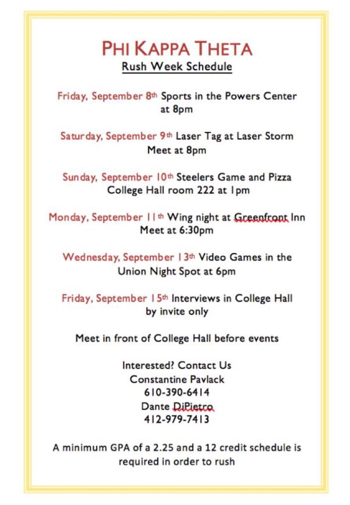 Come out to Meet The Fraternities and meet the brothers of Phi Kap!