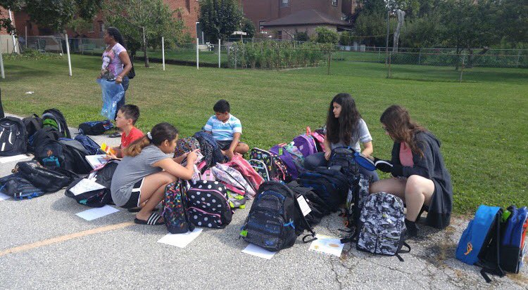 KVW_Residents's tweet photo. #Throwback to sorting all of the donated school supplies we've received! Thank you very much @MichaelFordTO for helping out 😊 https://t.co/GRhRfOu5mq