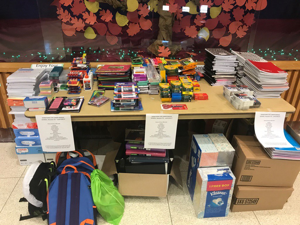 GMS_LeadLearner's tweet image. #HelpforHouston school supply drive is off to a great start!! #dmsrocks