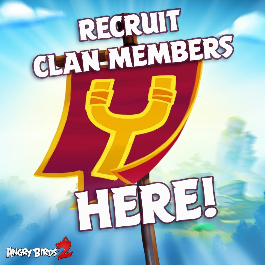 If you want more players to join your #AngryBirds2 Clan, let them know your Clan ID by replying to this tweet. Happy recruiting!