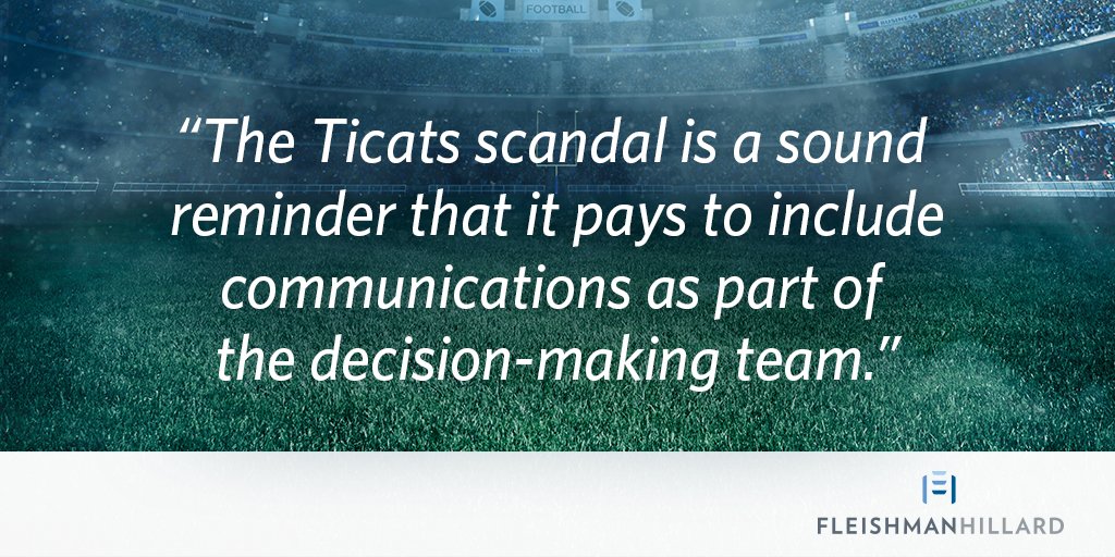 Our <a href="/LaurenTreads/">Lauren Treadgold</a> weighs in on the Hamilton Ticats backlash and the importance of PR when making biz decisions fleishmannews.ca/blog/what-happ…