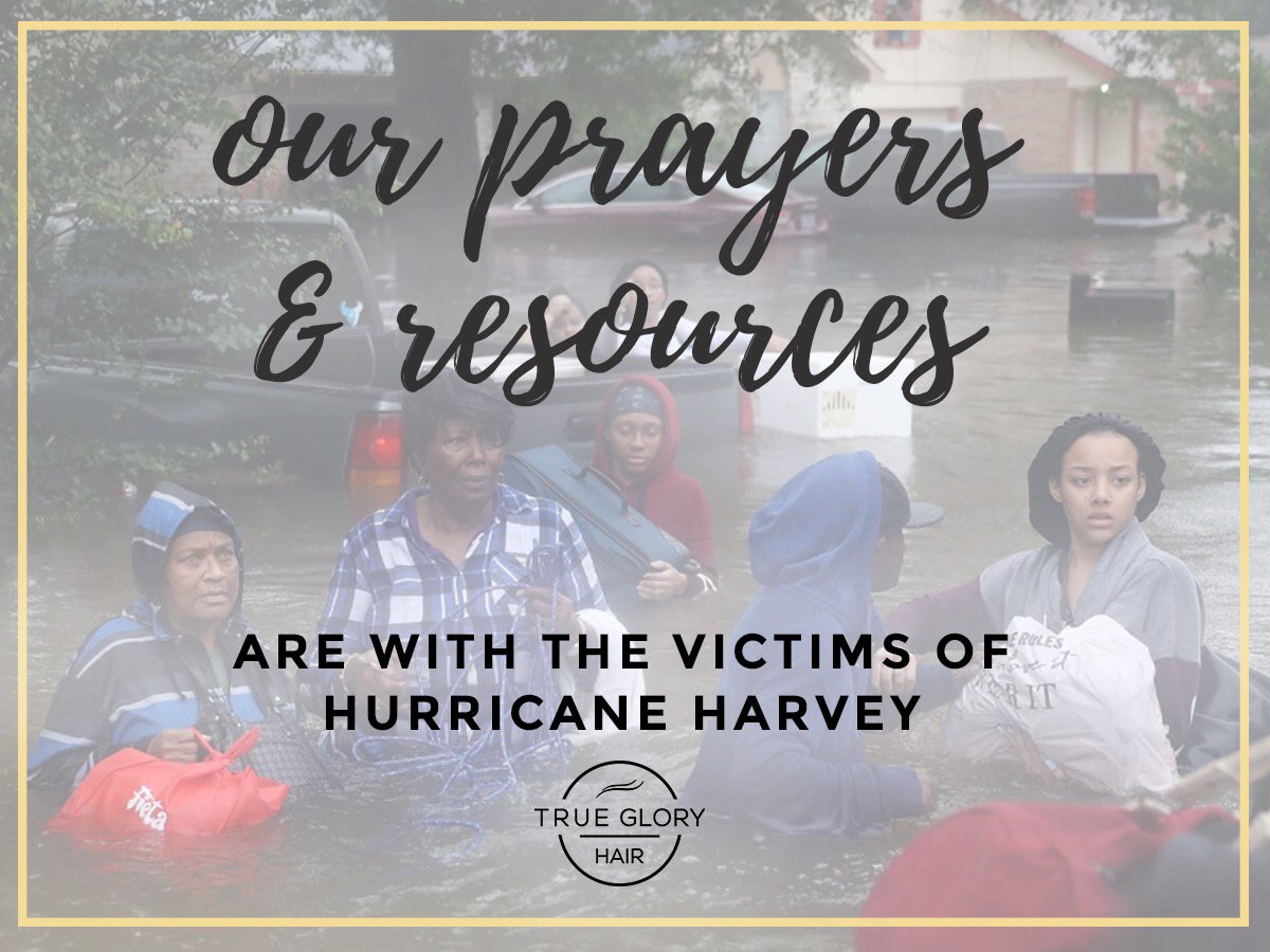 TrueGloryHair's tweet photo. We've given $1K to #HurricaneHarveyRelief. Join us! We'll donate an extra $1 for every re-tweet of this message. Let's reach $2K together! https://t.co/PnZ3AkjQ2G