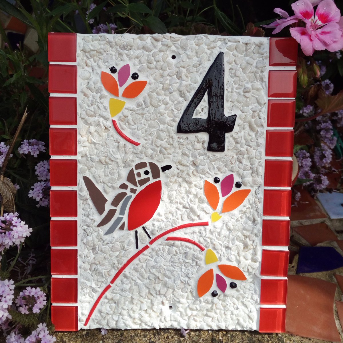 🌼20x25 cm House Number🌼
#mosaic #handmade #garden #homedecor