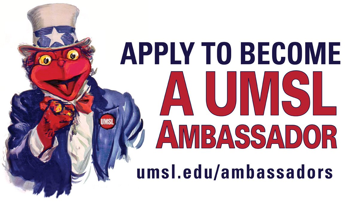 umsl's tweet photo. Interested in networking with campus &amp; community leaders while supporting your university? Become a UMSL Ambassador! https://t.co/v4Vxc2rdc2 https://t.co/q3JGLgu4sb