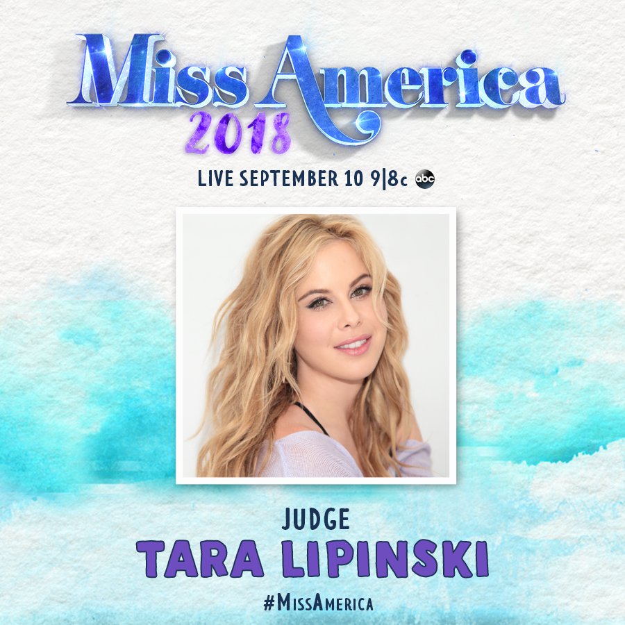 Last but not least, <a href="/taralipinski/">Tara Lipinski</a> will judge at the <a href="/MissAmerica/">Miss America</a> Competition in just 5 days! Can't wait for 9/10 on ABC. #MissAmerica