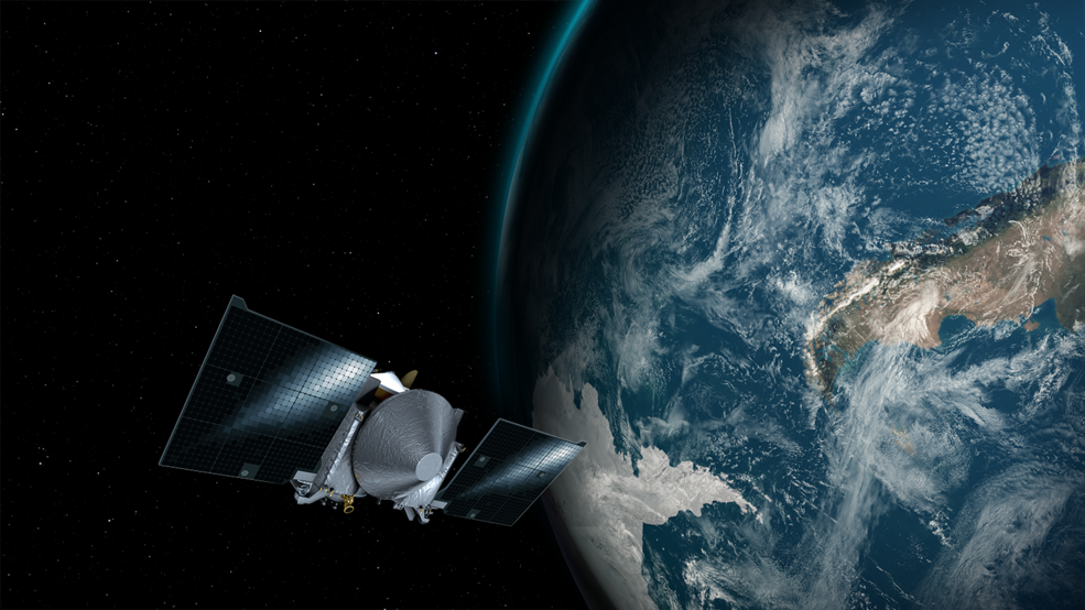 Space360HQ's tweet photo. NASA's asteroid sample return mission @OSIRISREx will use Earth's gravity as a slingshot as it passes by this month: https://t.co/D3b1KFH849 https://t.co/kF8biPjPXz