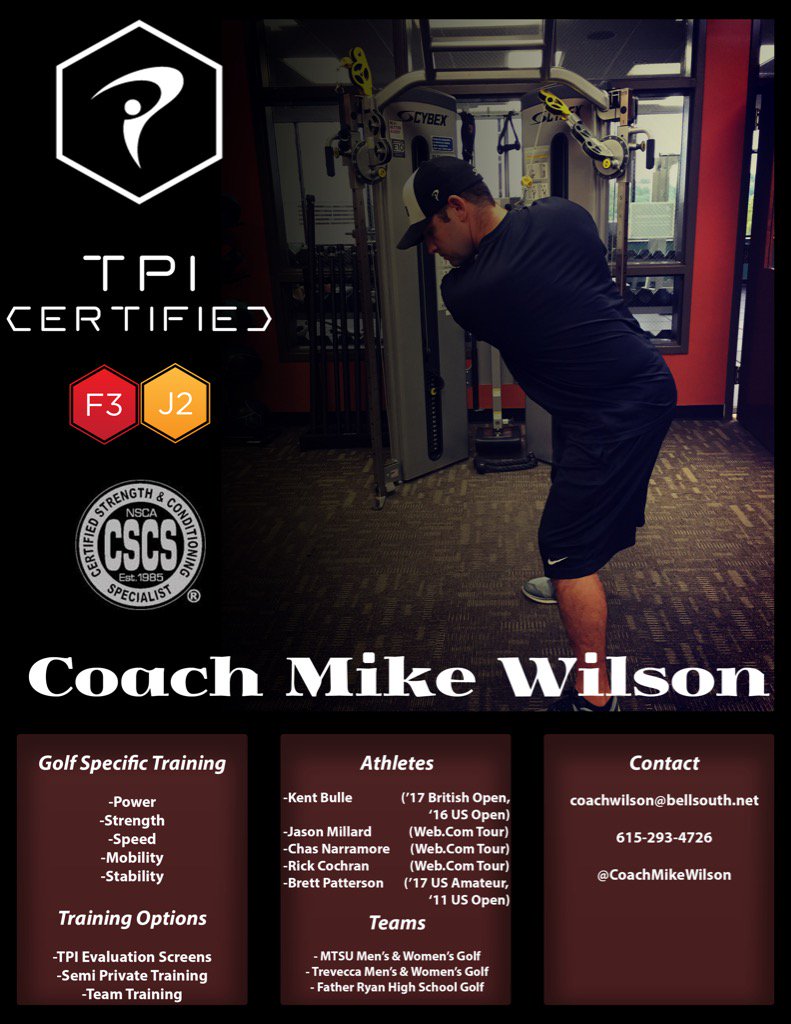 Fall is almost here. TPI Evaluations and Golf Specific Workouts will take your game to the next level.