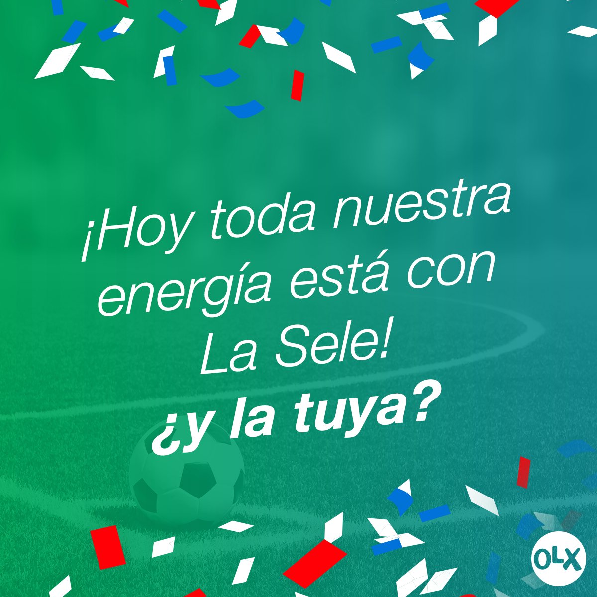 ¡HOY todos unidos con #LaSele! HOY somos un equipo, 🇨🇷¡Vamos Costa Rica!🇨🇷 #VamosTicos #PuraVida #Rusia2018 #Mundial2018