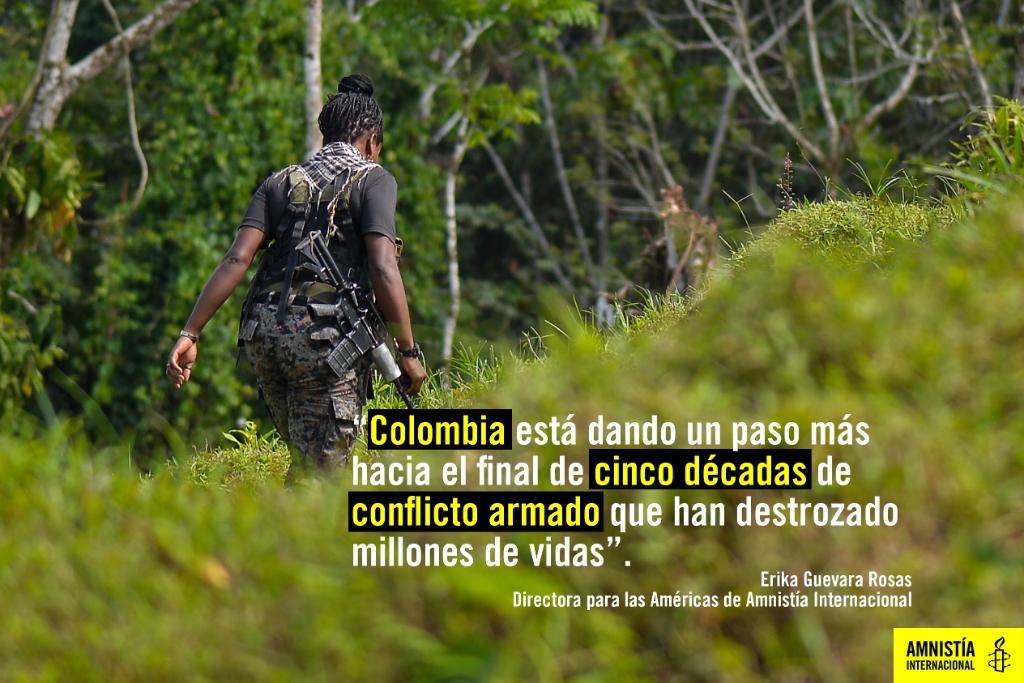 AmnistiaOnline's tweet photo. #Colombia: El cese al fuego bilateral con el ELN, un histórico paso adelante. https://t.co/saLxlw90go @ErikaGuevaraR https://t.co/CbHauoRnjv