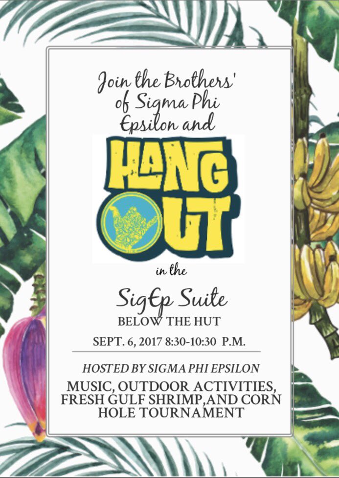 Join us tomorrow at our suite under The Hut! Come out, have fun and most importantly learn what it's like to be apart of SigEp @ Huntingdon!