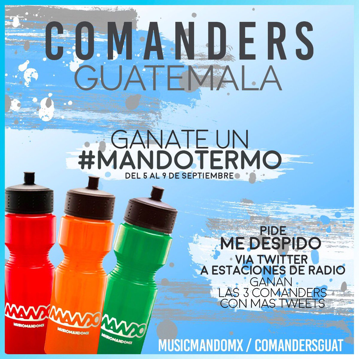 ComandersGuat's tweet photo. COMANDERS DE GUATEMALA π¬πΉ pide #MeDespido en las estaciones de radio de Guatemala vΓa Twitter y gΓ‘nate un #MandoTermo.
Participa!! π―ππ» https://t.co/DcpRhW1DVX