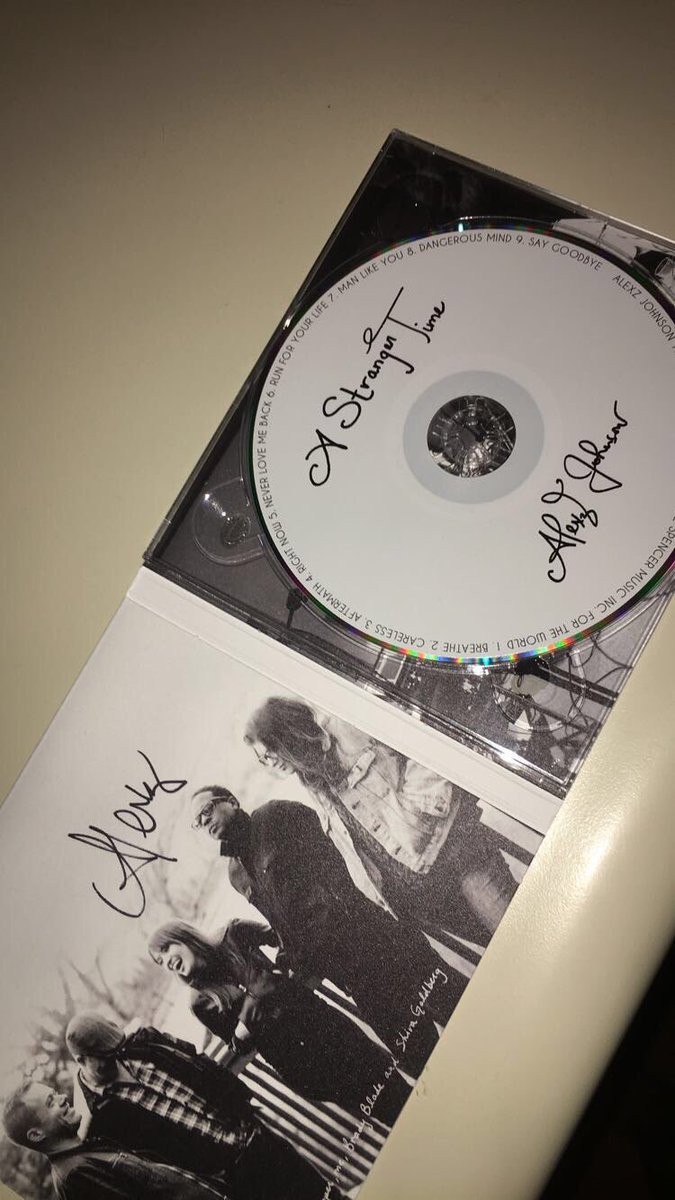 Livedreams9's tweet photo. Finally! I feel like this took forever. Damn UPS, but every one should definitely go buy @alexzjohnson's new album, #StrangerTime. https://t.co/YiAvujWpqR