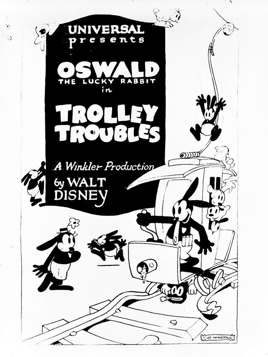 Happy #Tuesday & Happy 90th Anniversary to #Oswald's first short, #TrolleyTroubles, which debuted on September 5, 1927! 🚂 

#Disney