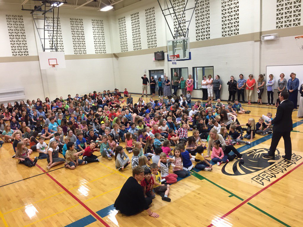 panthershps's tweet photo. First day assembly @CKParobec welcoming back students and staff https://t.co/4DFlMetvBp