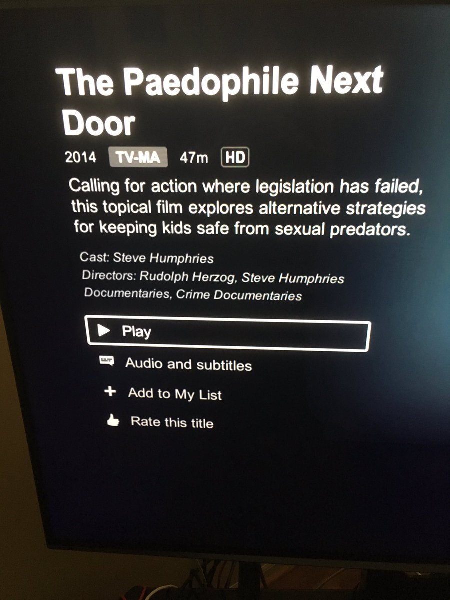 ChrisMichaelW's tweet photo. #ThePaedophileNextDoor is a great #CrimeDocumentry about Exposing #Paedophiles! Recommend it for CRIME FANS! Watch it on @netflix https://t.co/9kOdtpc7CG