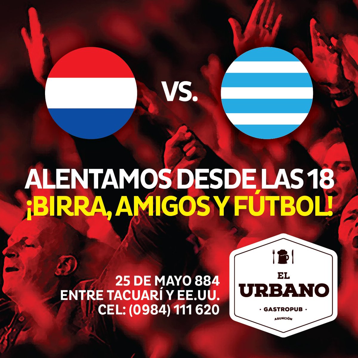 ¡Vení a alentar a tu equipo favorito!

☎ 25 de mayo 884: 0984 – 111620.