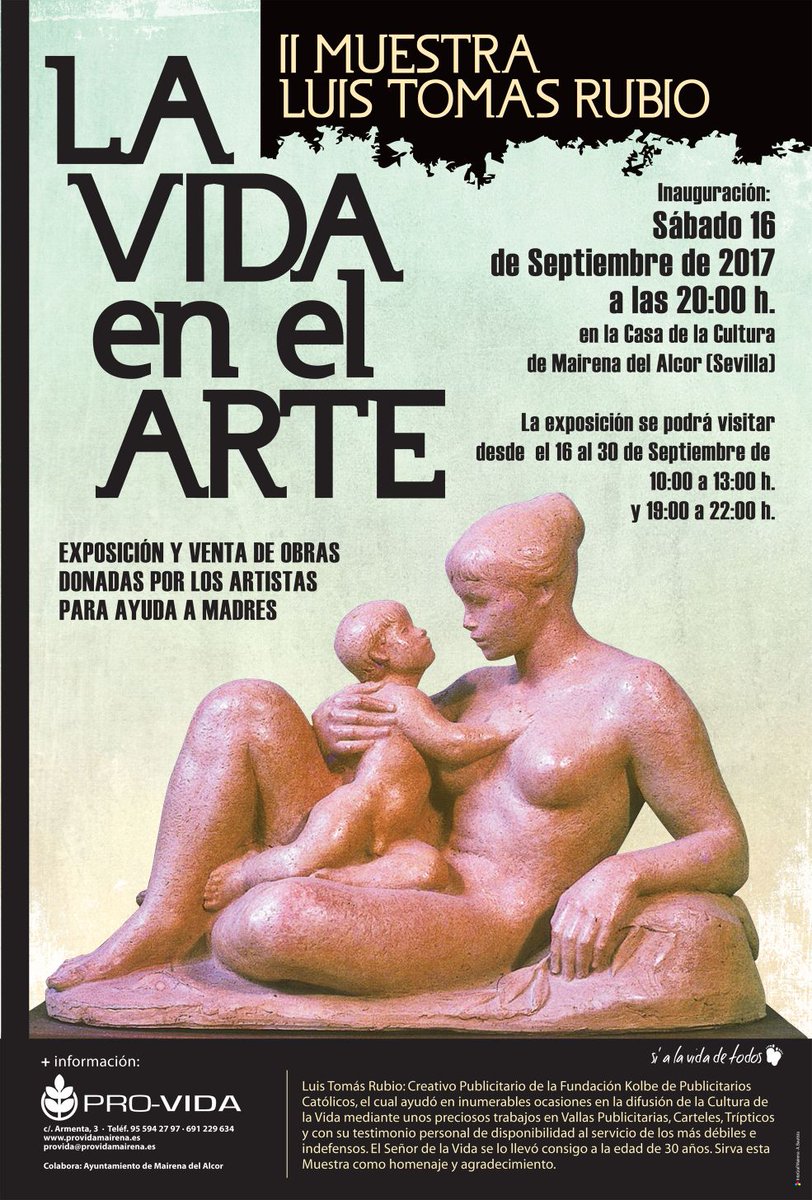 rromerovilches's tweet photo. .@providamairena organiza.
Si conocéis algún pintor, escultor... q pueda donar alguna obra, todavía es posible. Difunde, por favor
Gracias👣 https://t.co/iPvtgTEJl4