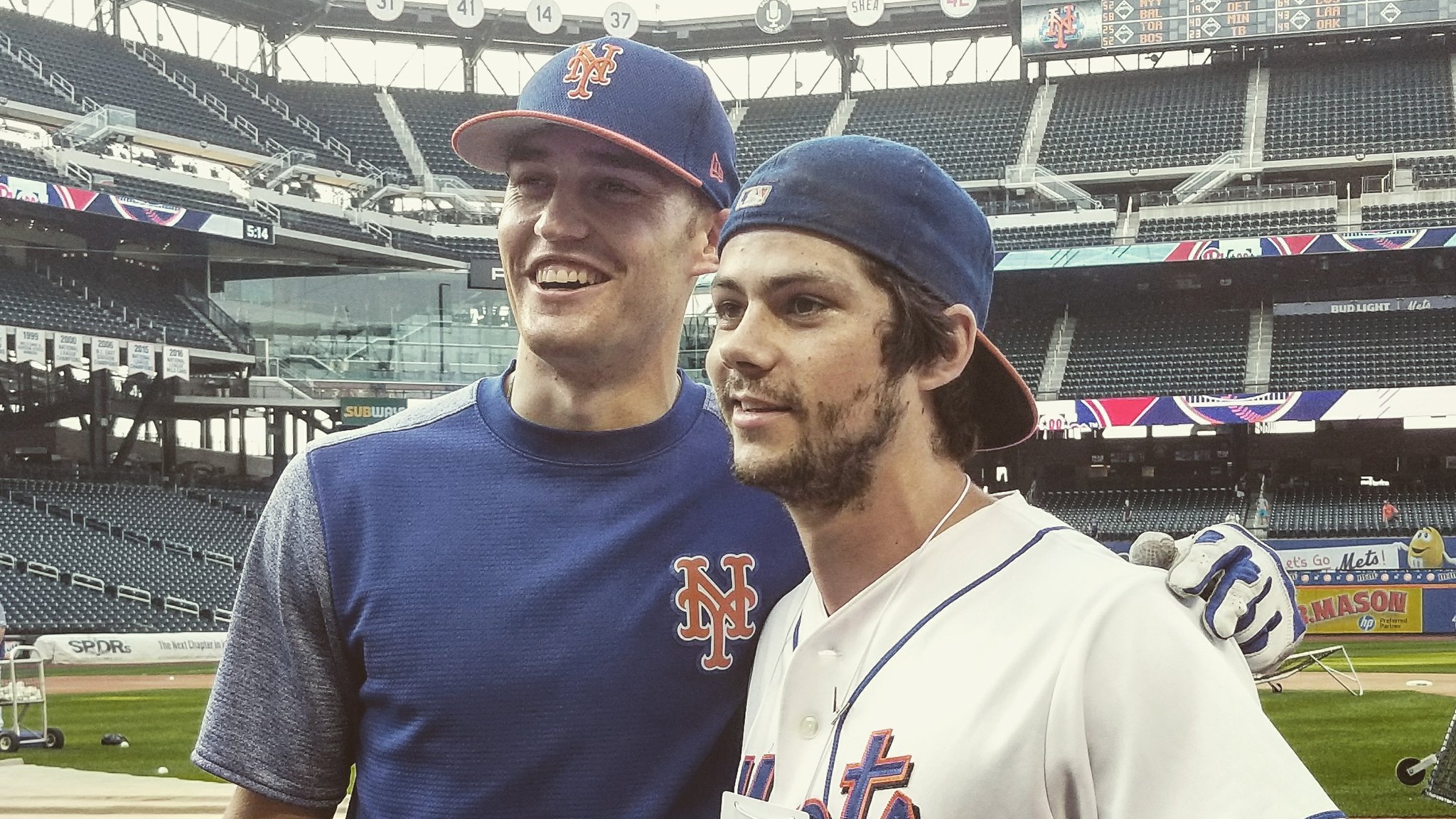 Anthony DiComo on X: Huge Mets fan @dylanobrien poses with Brandon Nimmo  at Citi Field.   / X