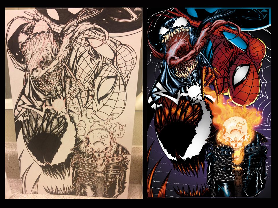 Angryrooster2's tweet photo. FOR SALE!!! Message me if interested! #marvelcomics #marvel #Spiderman #venom #venomverse #carnage #Ghostrider
#originalart #penandink #art https://t.co/7kpHM6kmZh
