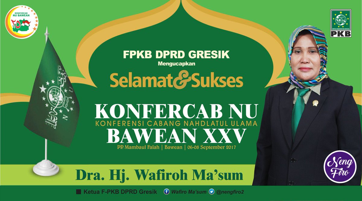 NengFiro2's tweet photo. Selamat &amp;  Sukses KONFERCAB NU BAWEAN XXV 6-8 sept 2018. Semoga Allah memberi Kelancaran dan menghasilkan keputusan yg Maslahat u/ Jamiyyah https://t.co/Tu0WR6WkQr