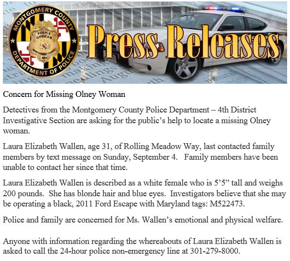 Montgomery County Department of Police tweet media
