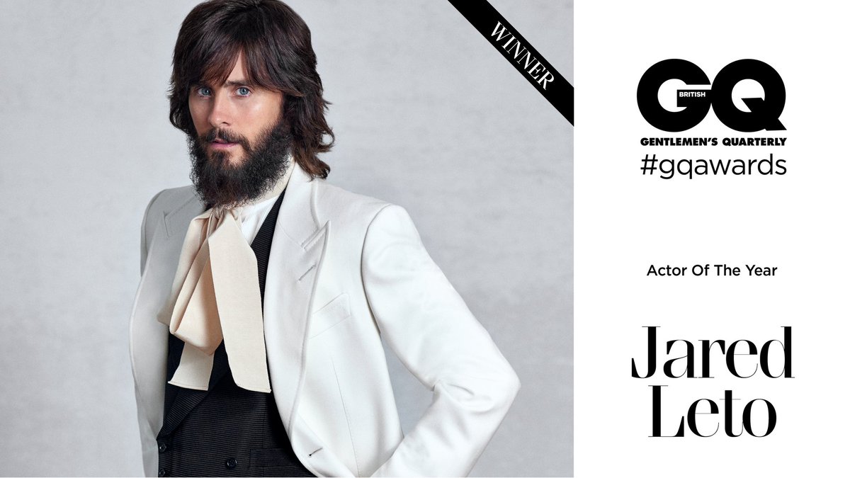 30SecondsBrasil's tweet image. Jared ganhou o premio de ator do ano no #GQAwards