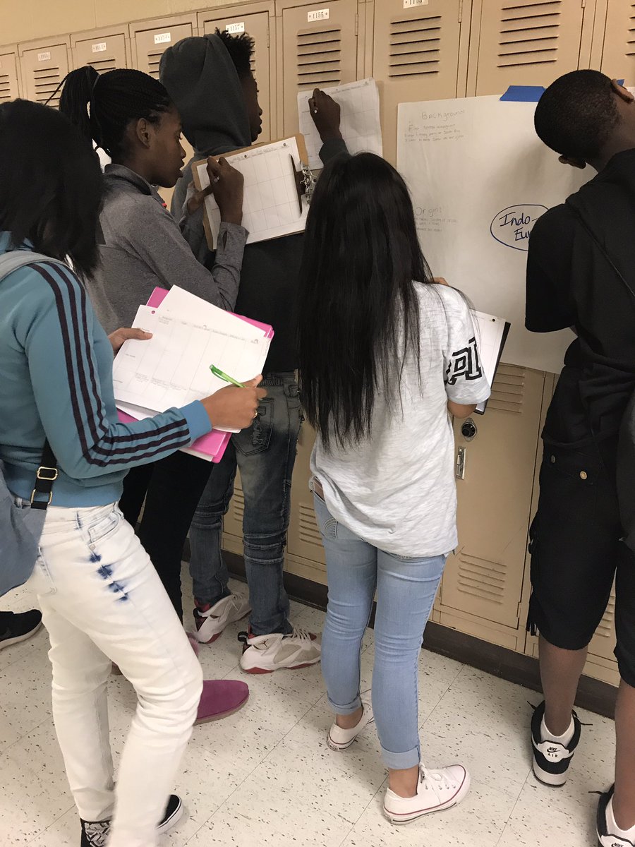 SarahKietzman's tweet photo. ¡Hola! Bonjour! Gallery walking some language families in World Geo. https://t.co/EVfcucRQEP